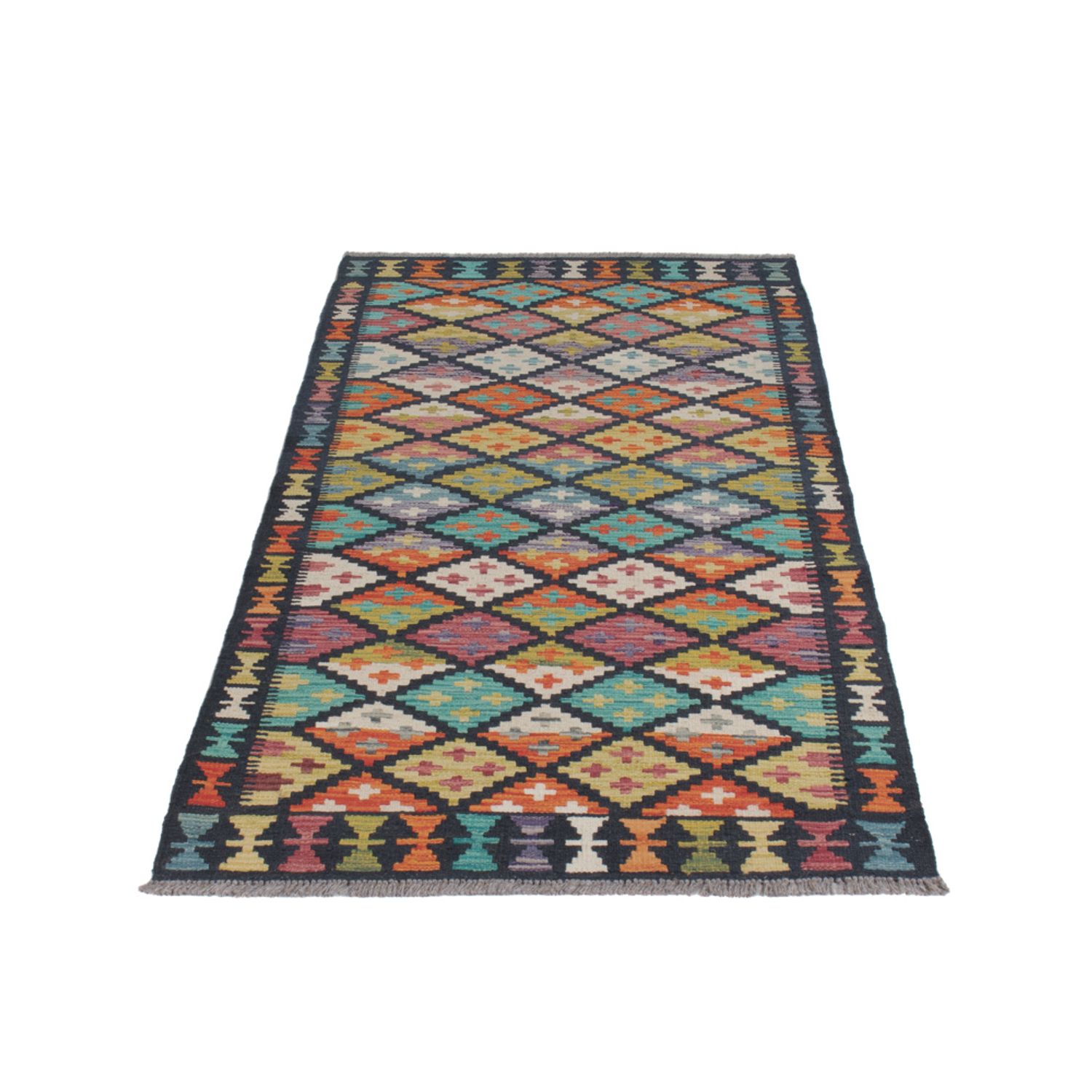 Runner Kelim Rug - Splash - 196 x 84 cm - multicolored
