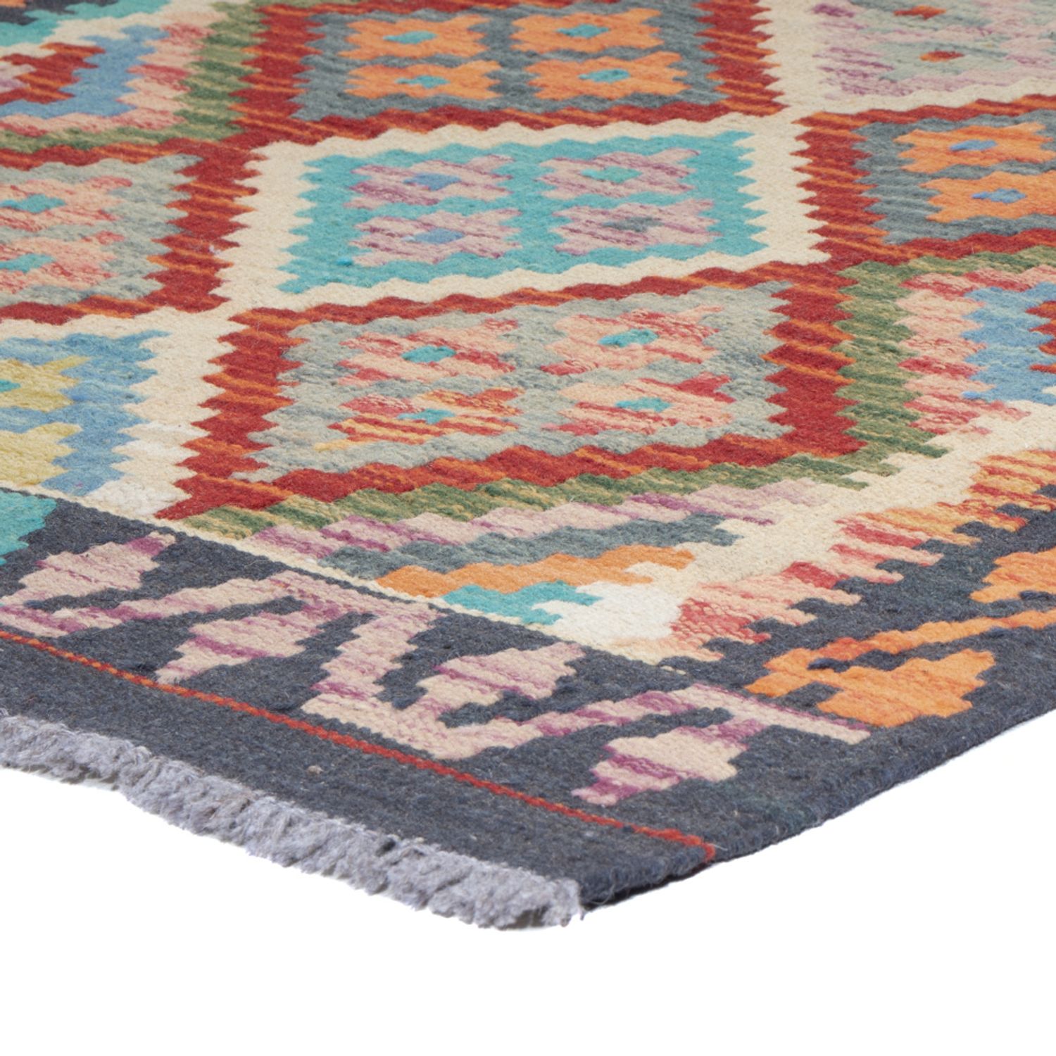 Runner Kelim Rug - Splash - 193 x 79 cm - multicolored