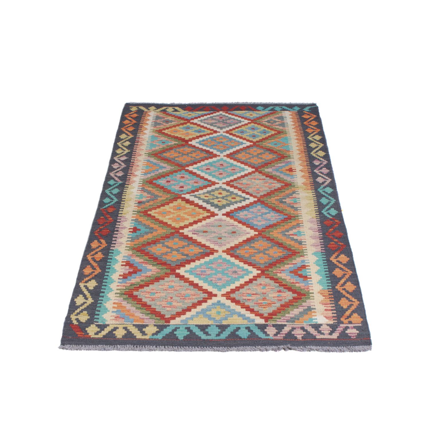 Runner Kelim Rug - Splash - 193 x 79 cm - multicolored