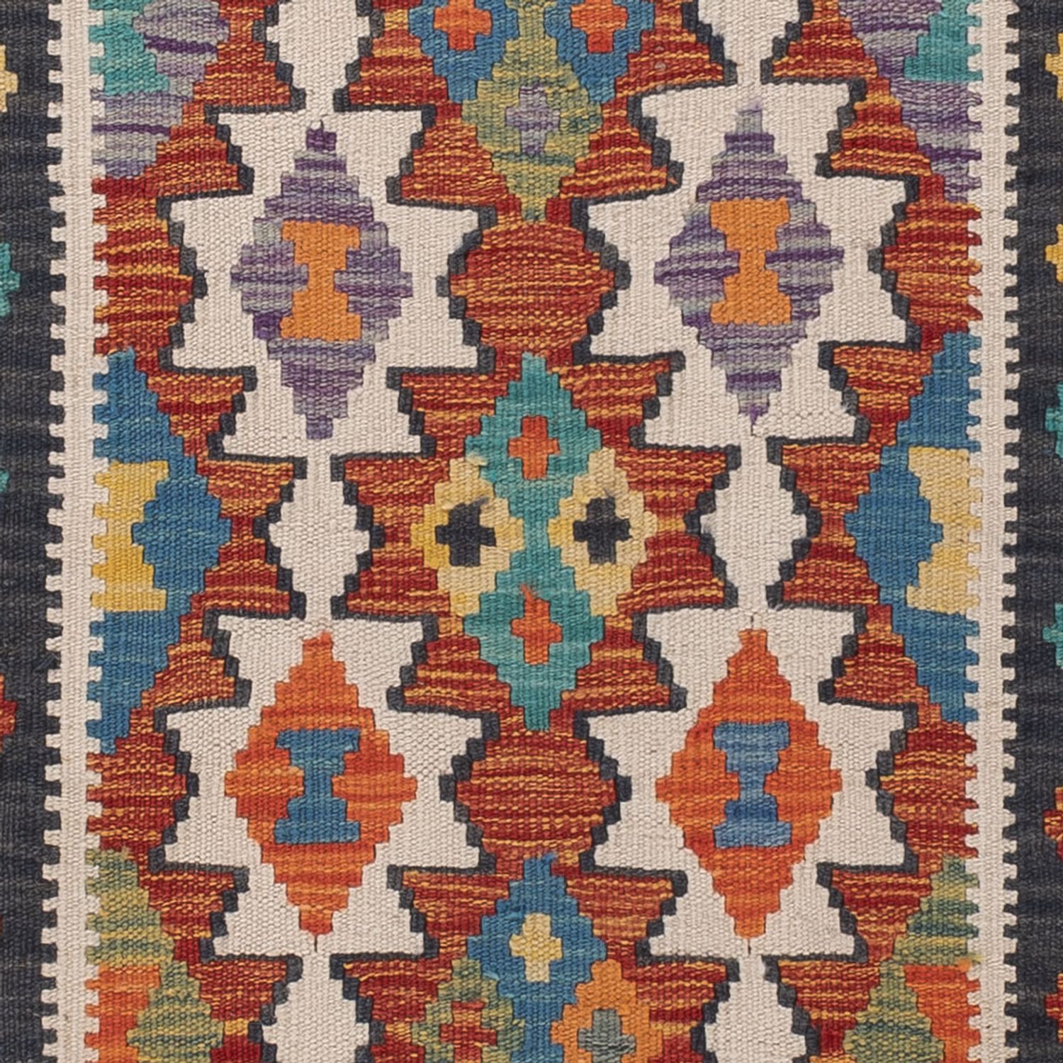 Runner Kelim Rug - Splash - 200 x 62 cm - multicolored