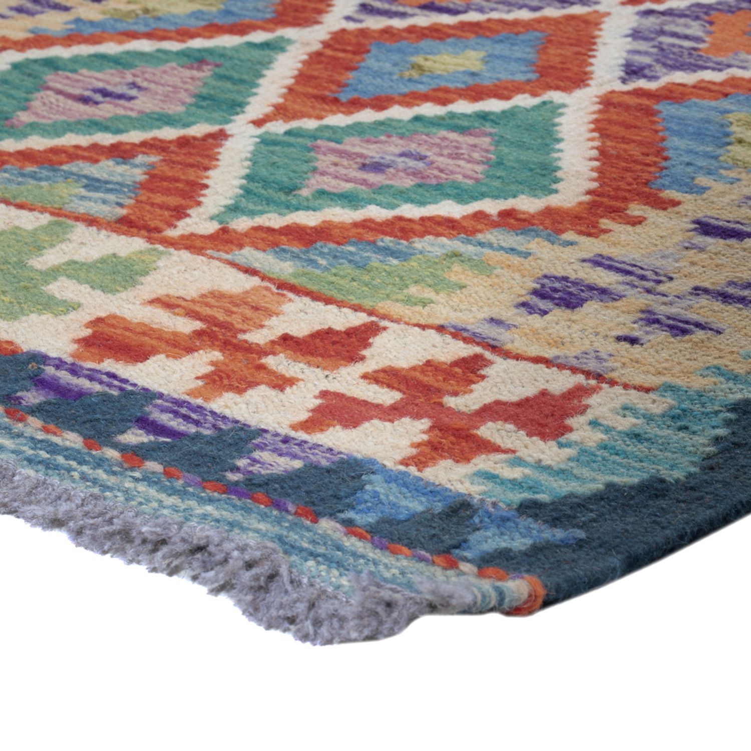 Runner Kelim Rug - Splash - 200 x 71 cm - multicolored