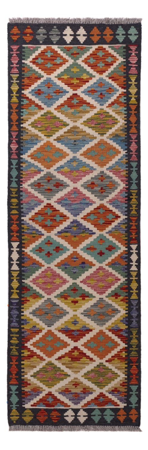 Runner Kelim Rug - Splash - 202 x 67 cm - multicolored