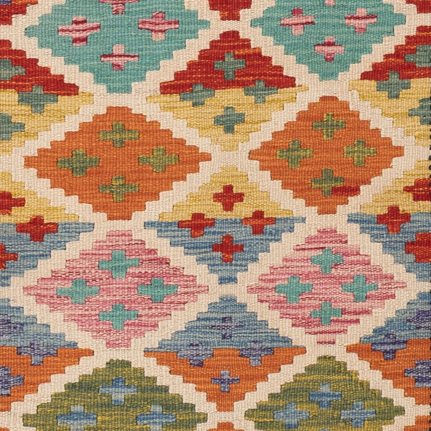 Runner Kelim Rug - Splash - 197 x 63 cm - multicolored