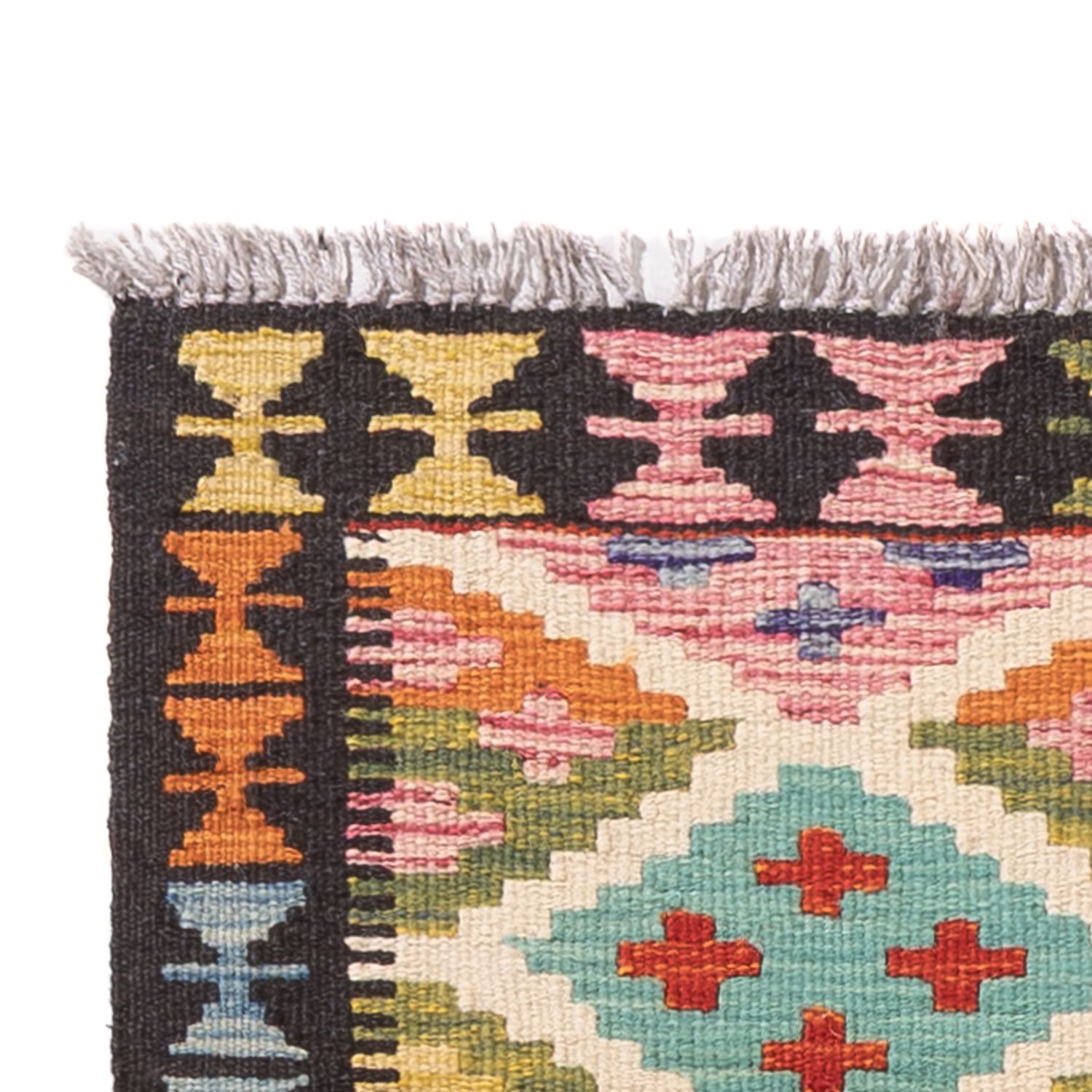 Runner Kelim Rug - Splash - 197 x 63 cm - multicolored