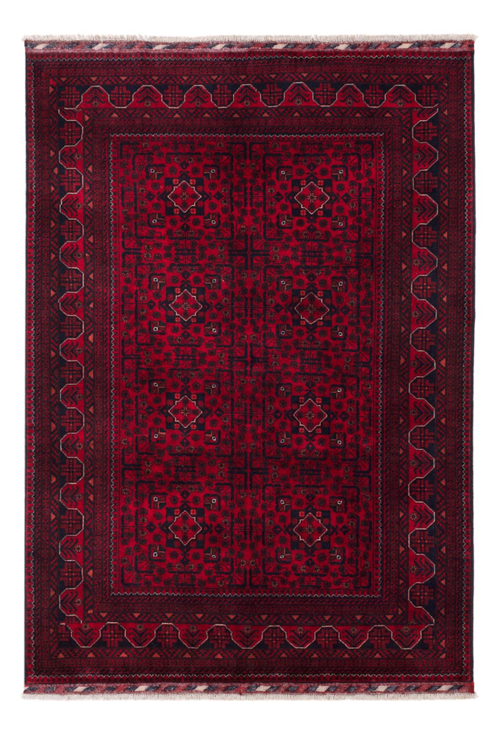 Afghan Rug - Kunduz - 238 x 168 cm - dark red