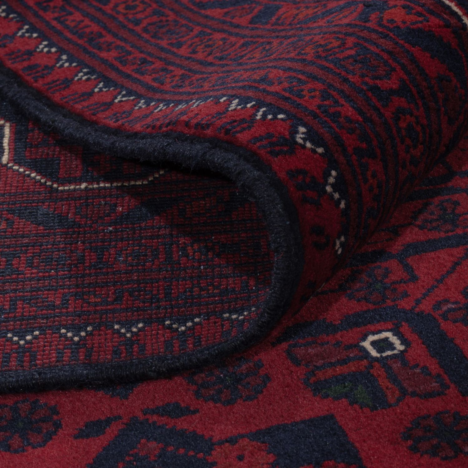 Afghan Rug - Kunduz - 235 x 164 cm - dark red