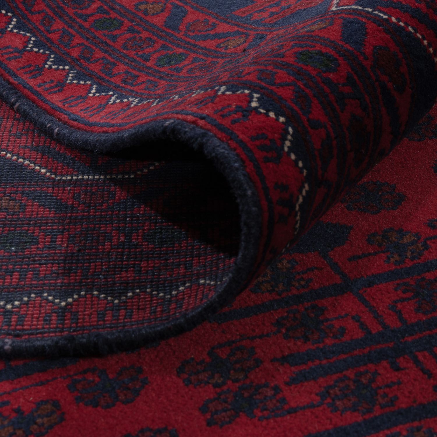 Afghan Rug - Kunduz - 237 x 170 cm - dark red