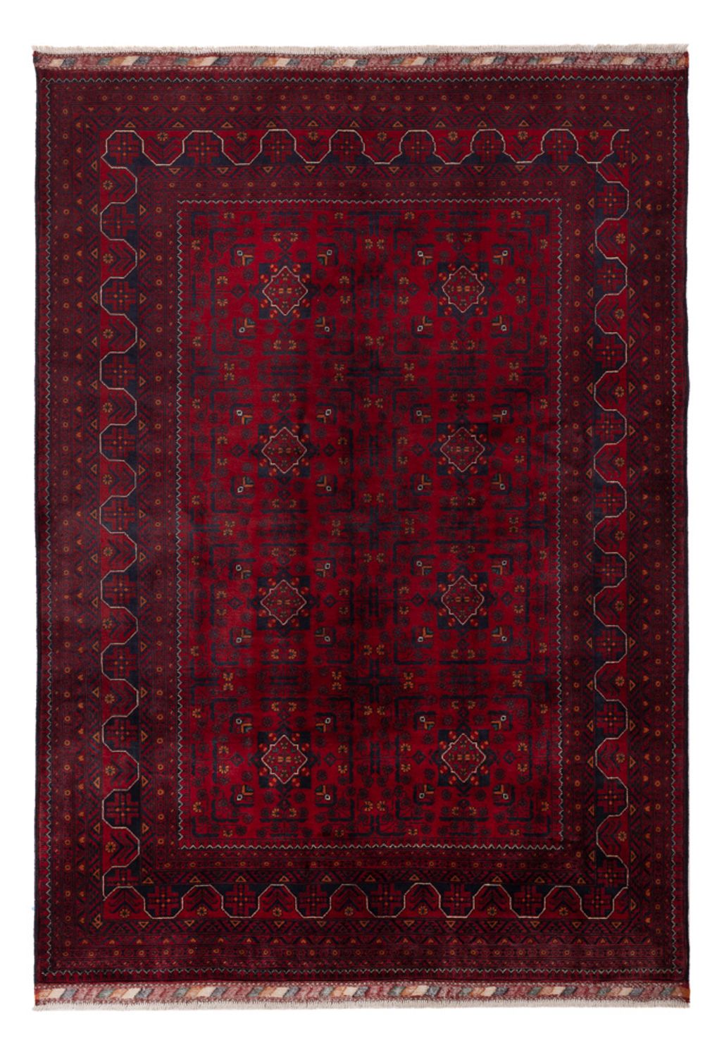 Afghan Rug - Kunduz - 236 x 167 cm - dark red