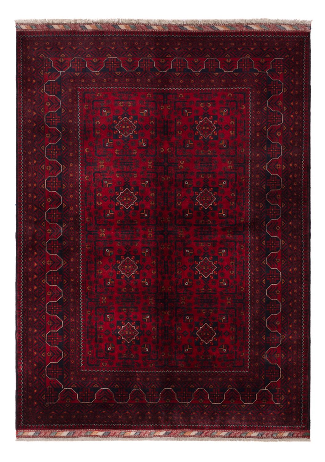 Afghan Teppich - Kunduz - 244 x 170 cm - dunkelrot