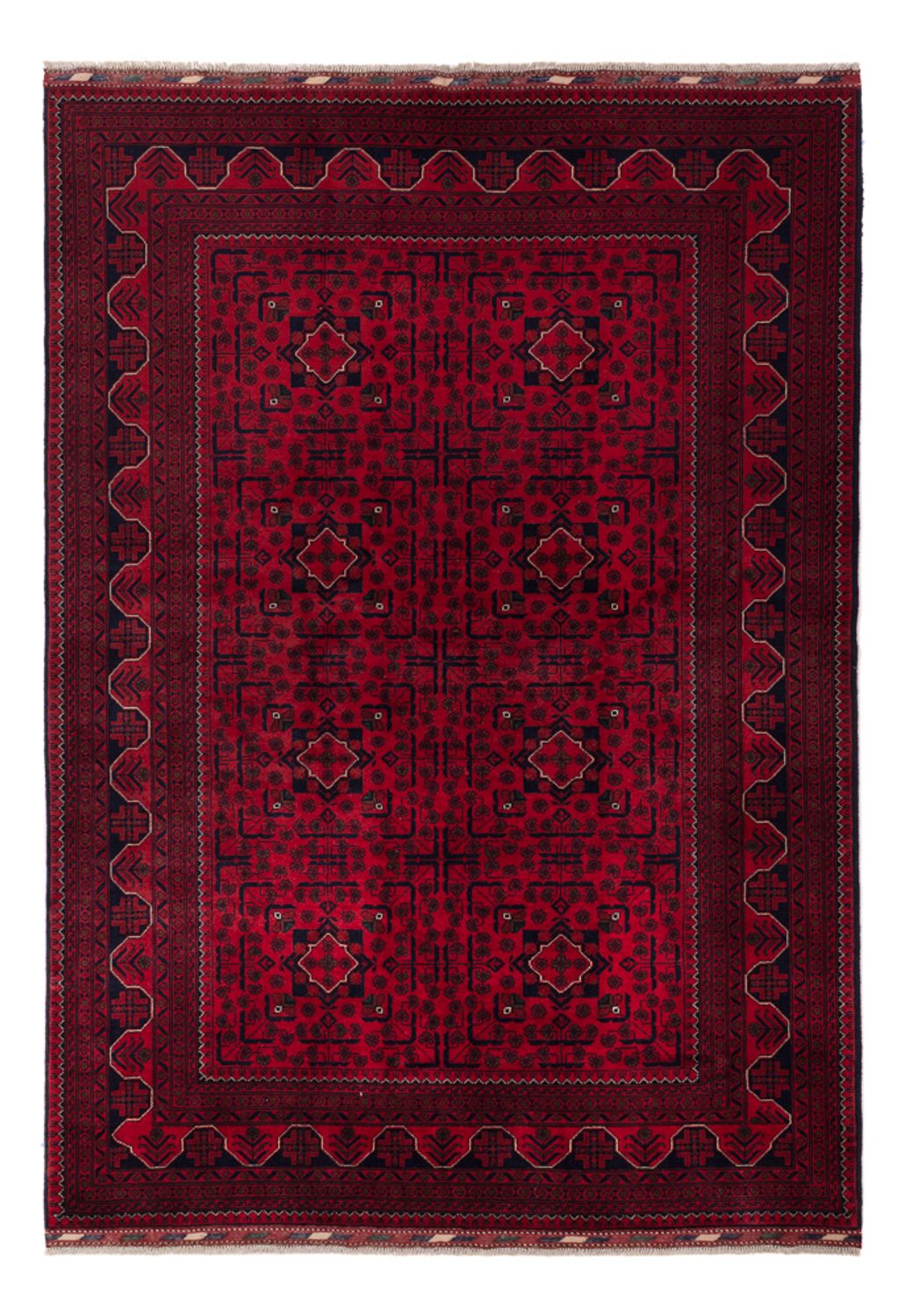Afghan Rug - Kunduz - 235 x 167 cm - dark red