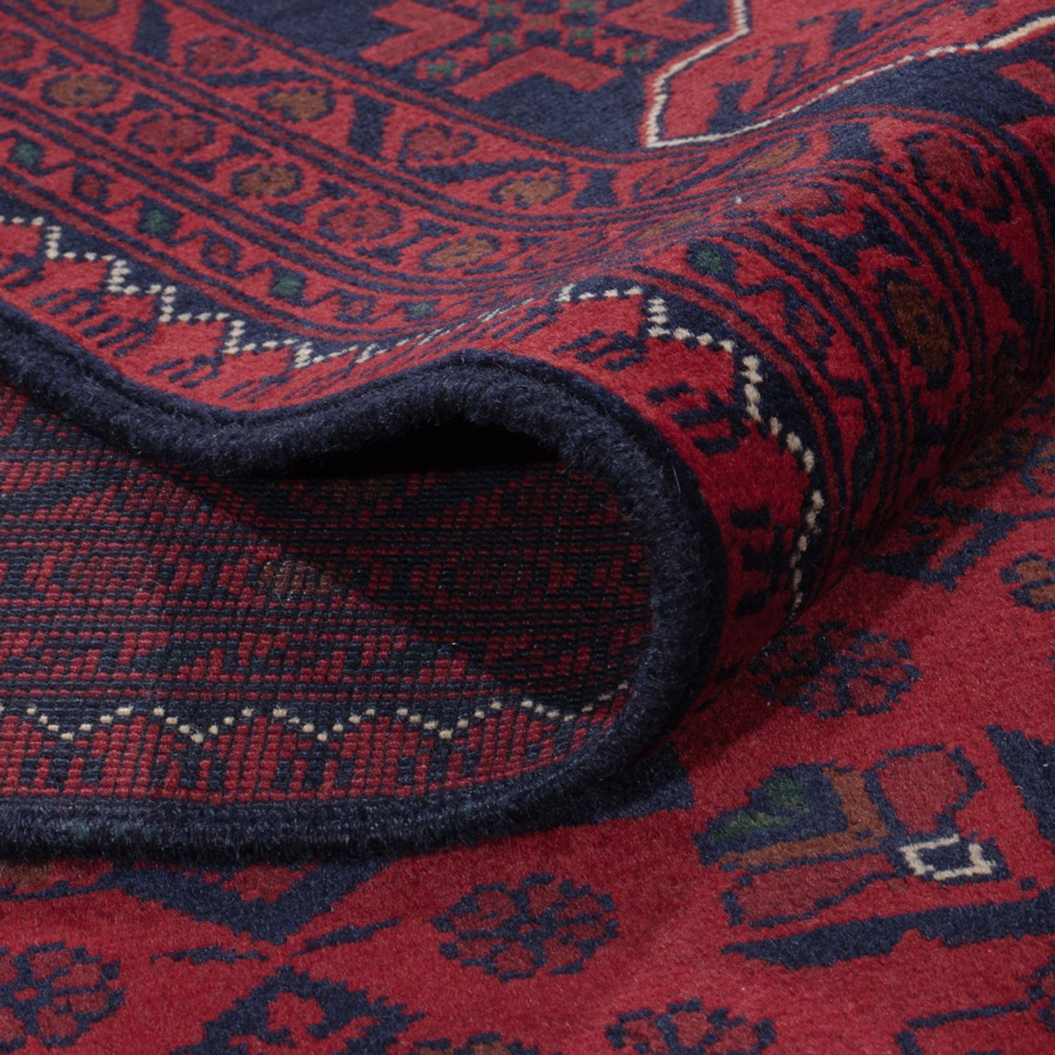 Afghan Rug - Kunduz - 235 x 167 cm - dark red