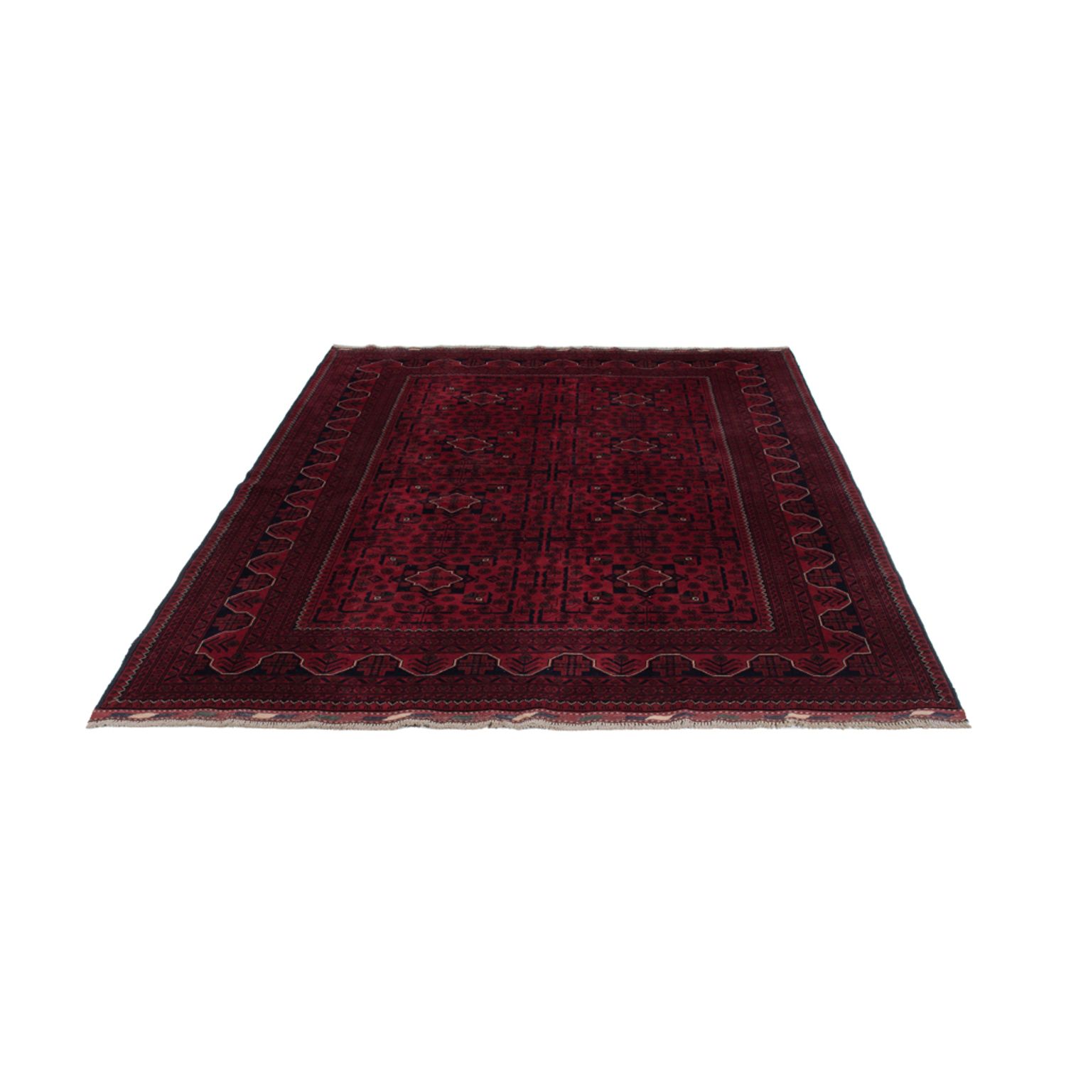 Afghan Rug - Kunduz - 235 x 167 cm - dark red