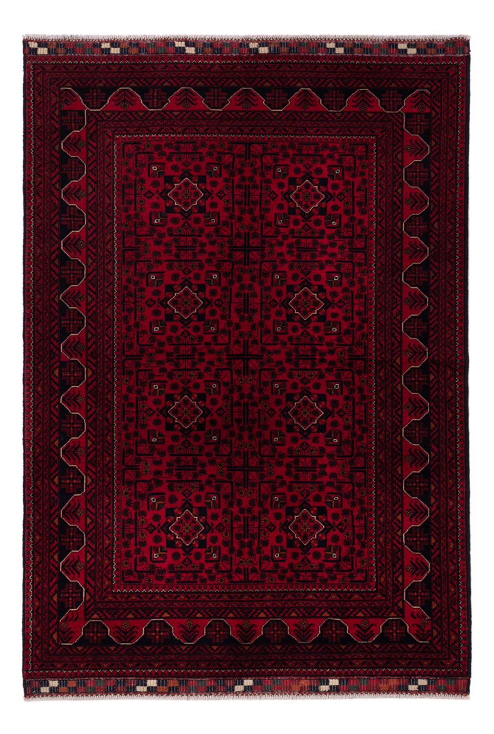 Afghan Rug - Kunduz - 234 x 163 cm - dark red