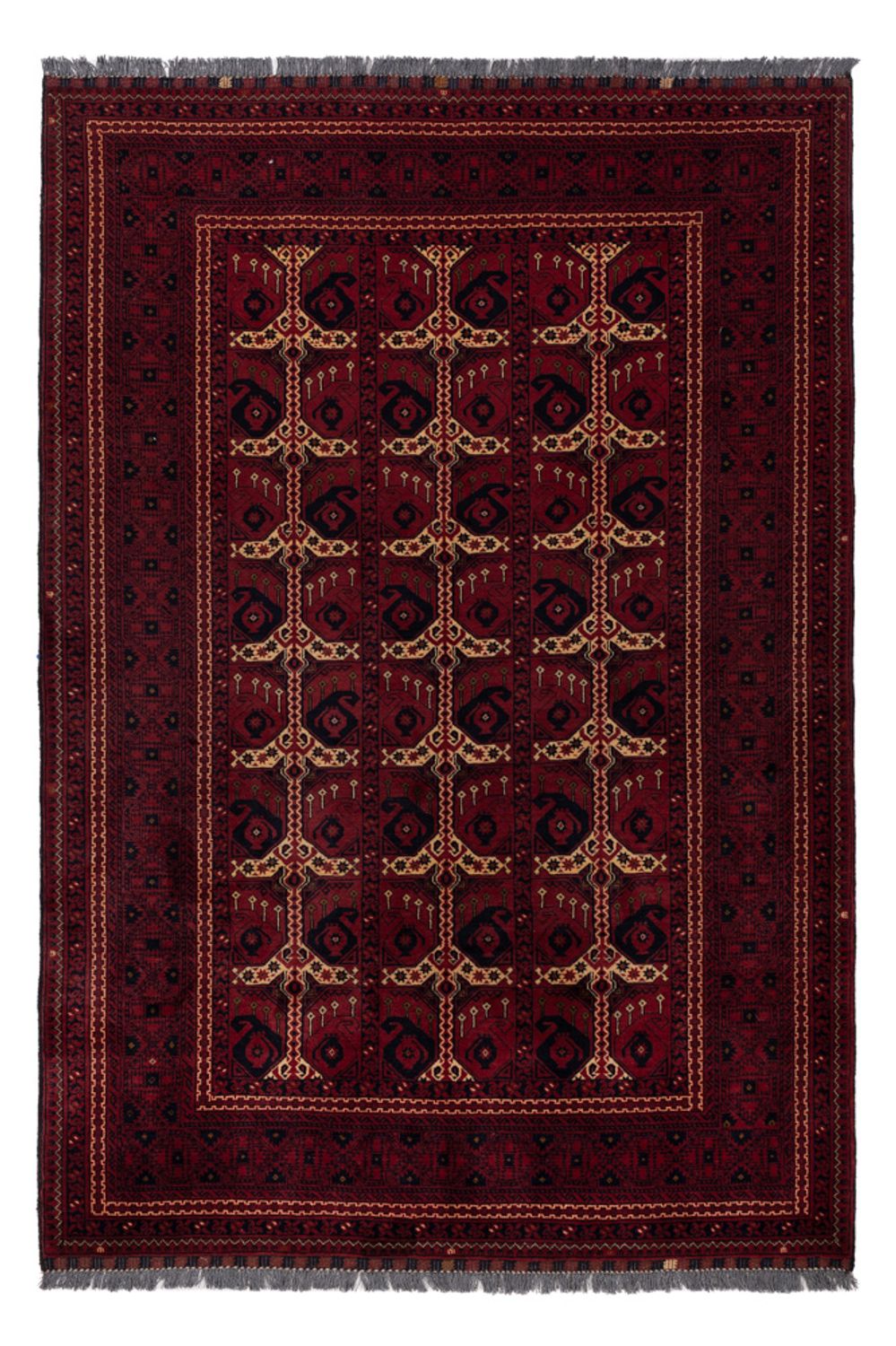 Afghan Rug - Kunduz - 238 x 163 cm - dark red