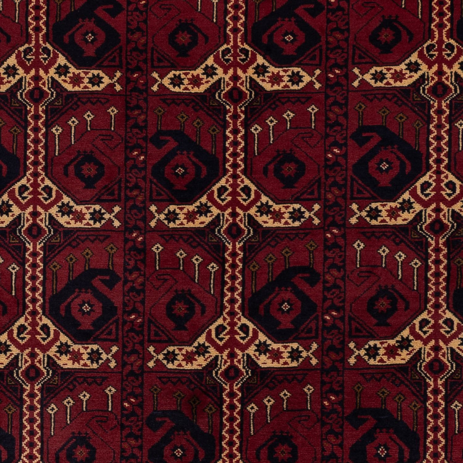 Afghan Rug - Kunduz - 238 x 163 cm - dark red
