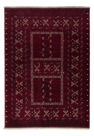 Afghan Rug - 242 x 166 cm - dark red