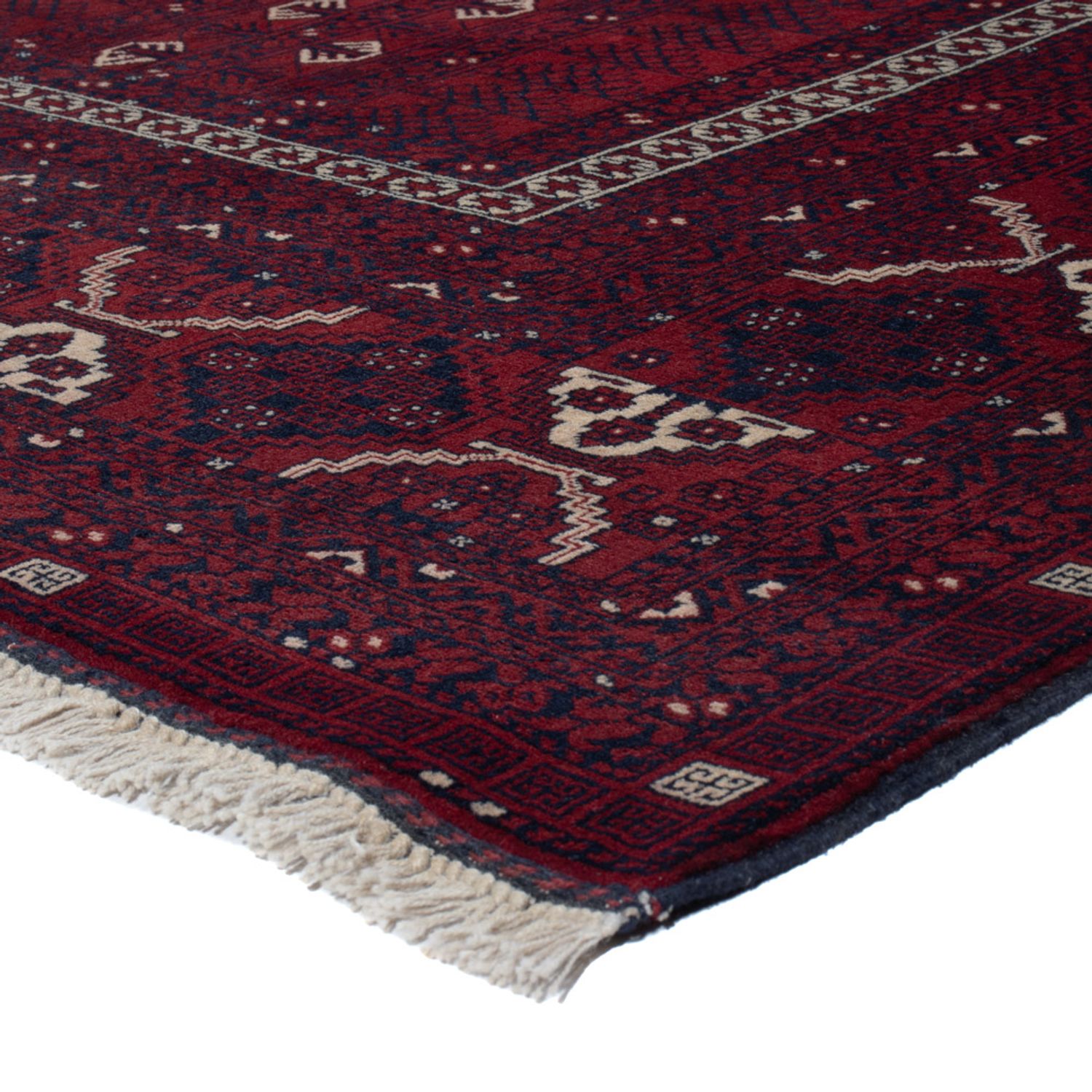 Afghan Rug - 240 x 153 cm - dark red