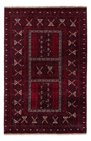 Afghan Rug - 246 x 159 cm - dark red