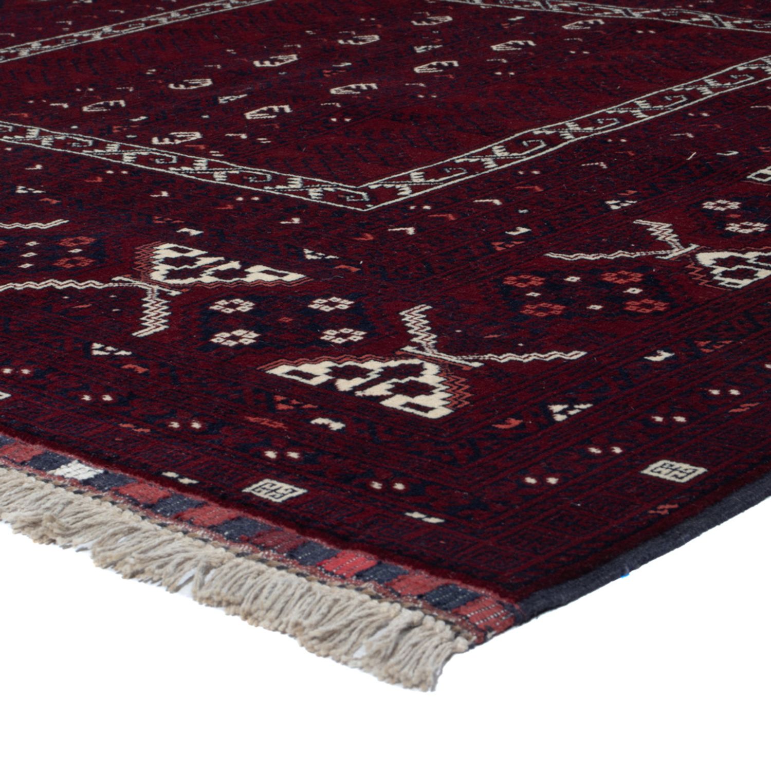 Afghan Rug - 247 x 154 cm - dark red