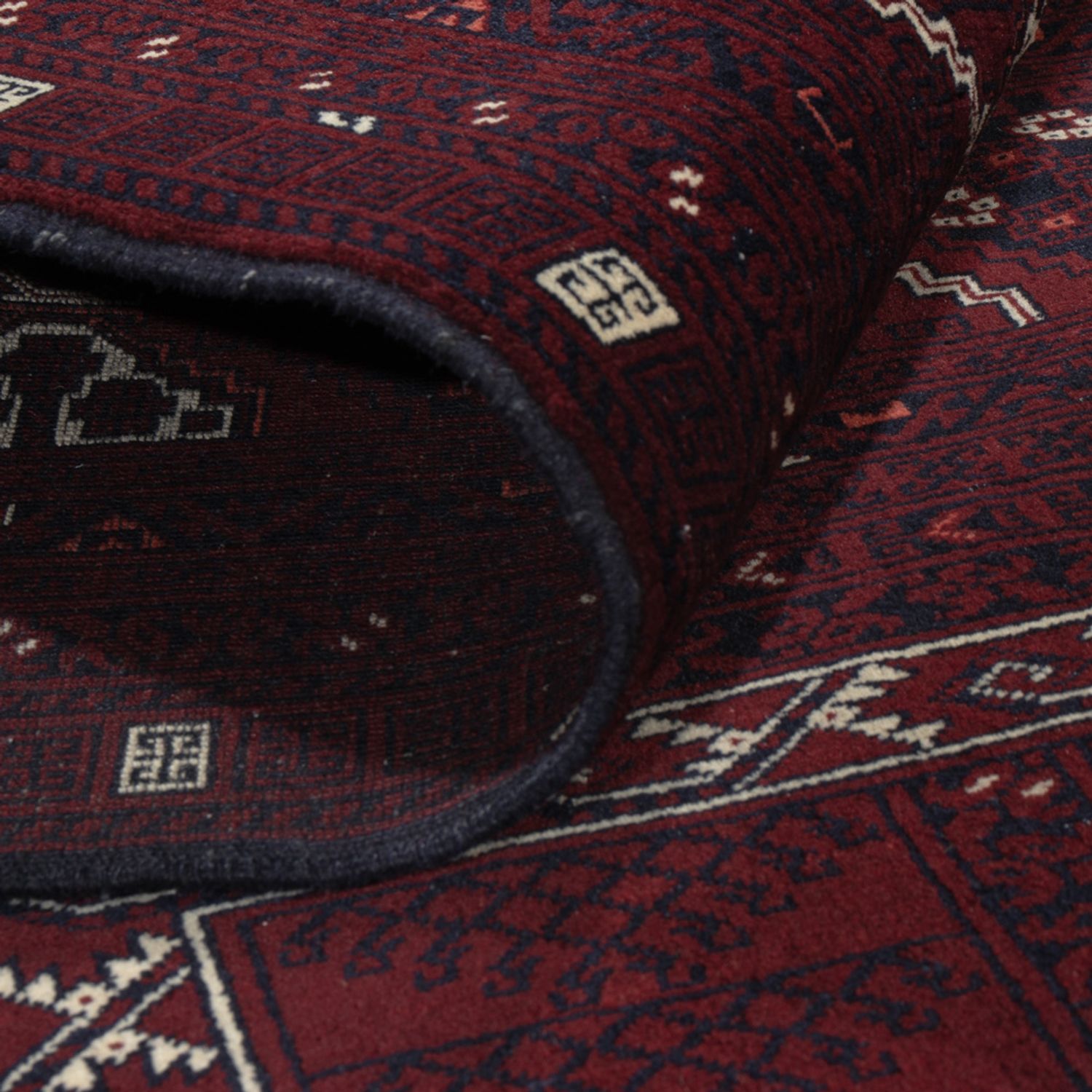 Afghan Rug - 247 x 154 cm - dark red