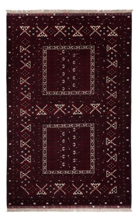 Afghan Rug - 247 x 154 cm - dark red