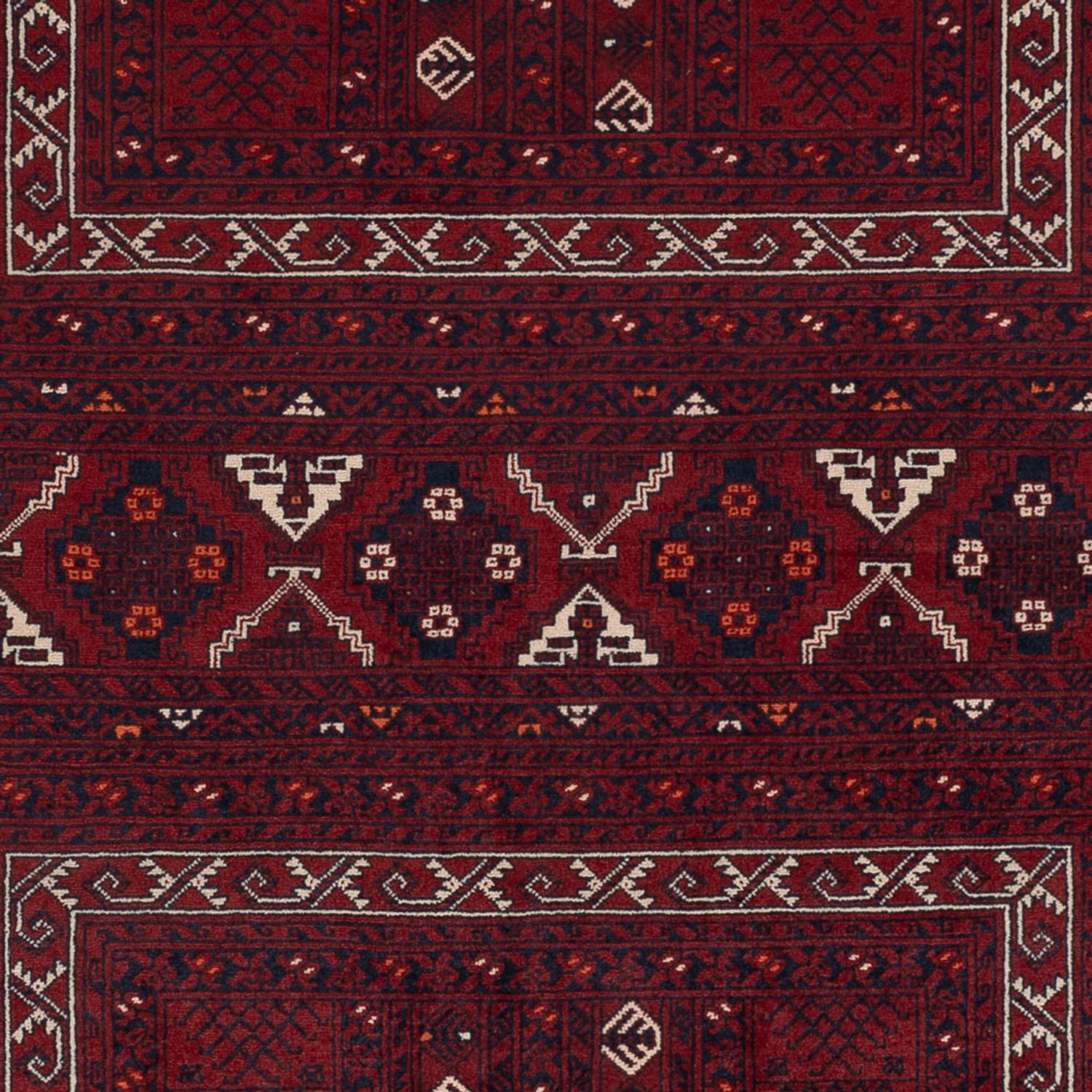 Afghan Rug - 254 x 156 cm - dark red