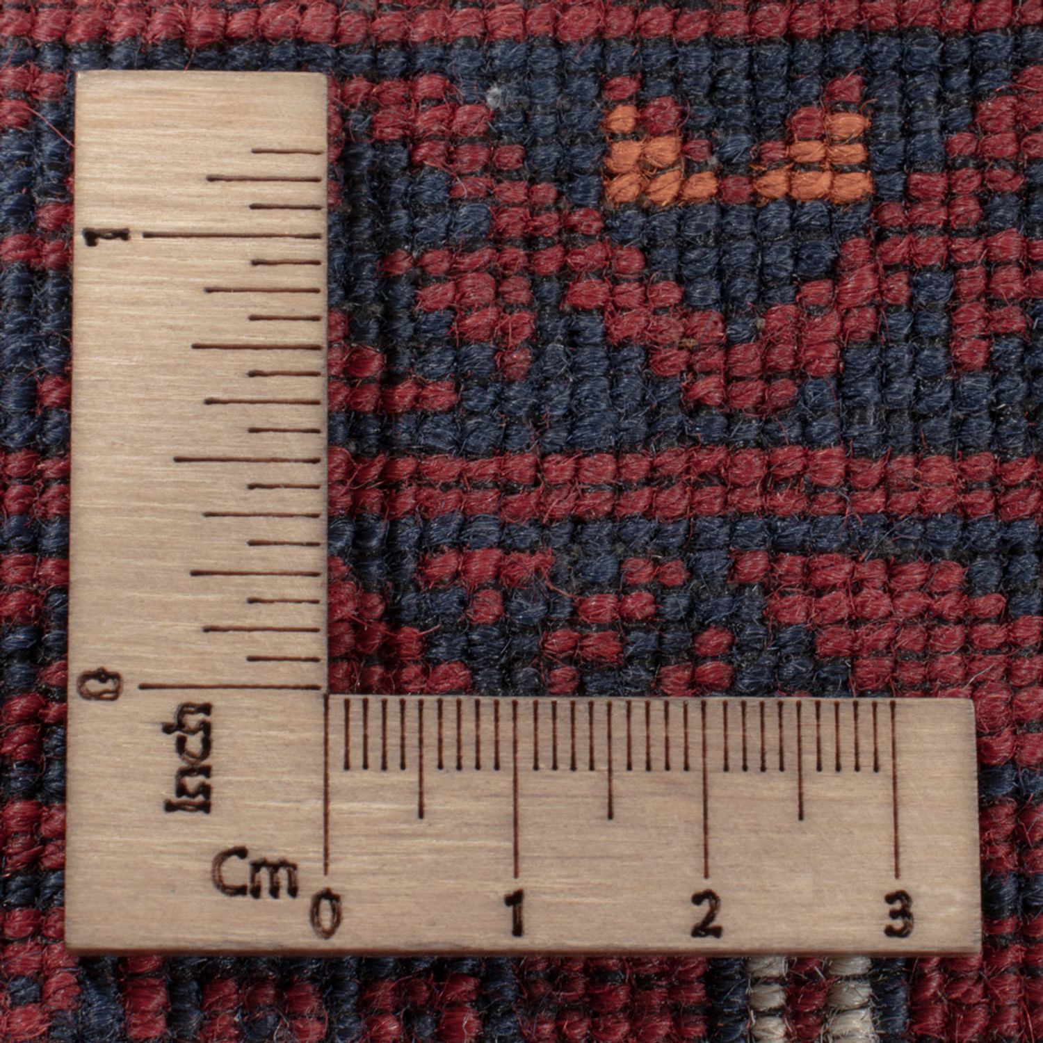 Afghan Rug - 254 x 156 cm - dark red