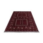 Afghan Rug - 254 x 156 cm - dark red