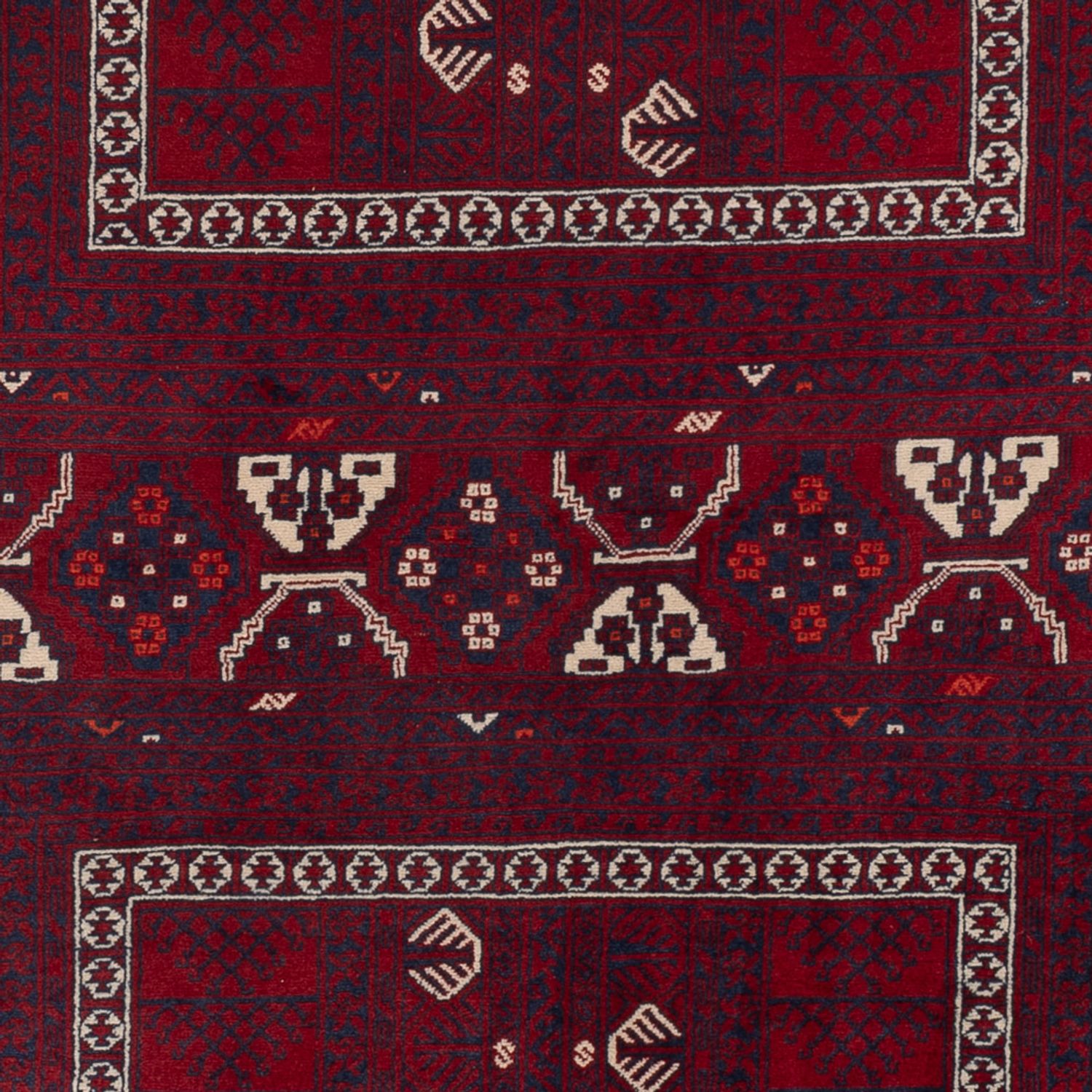 Afghan Rug - 246 x 151 cm - dark red