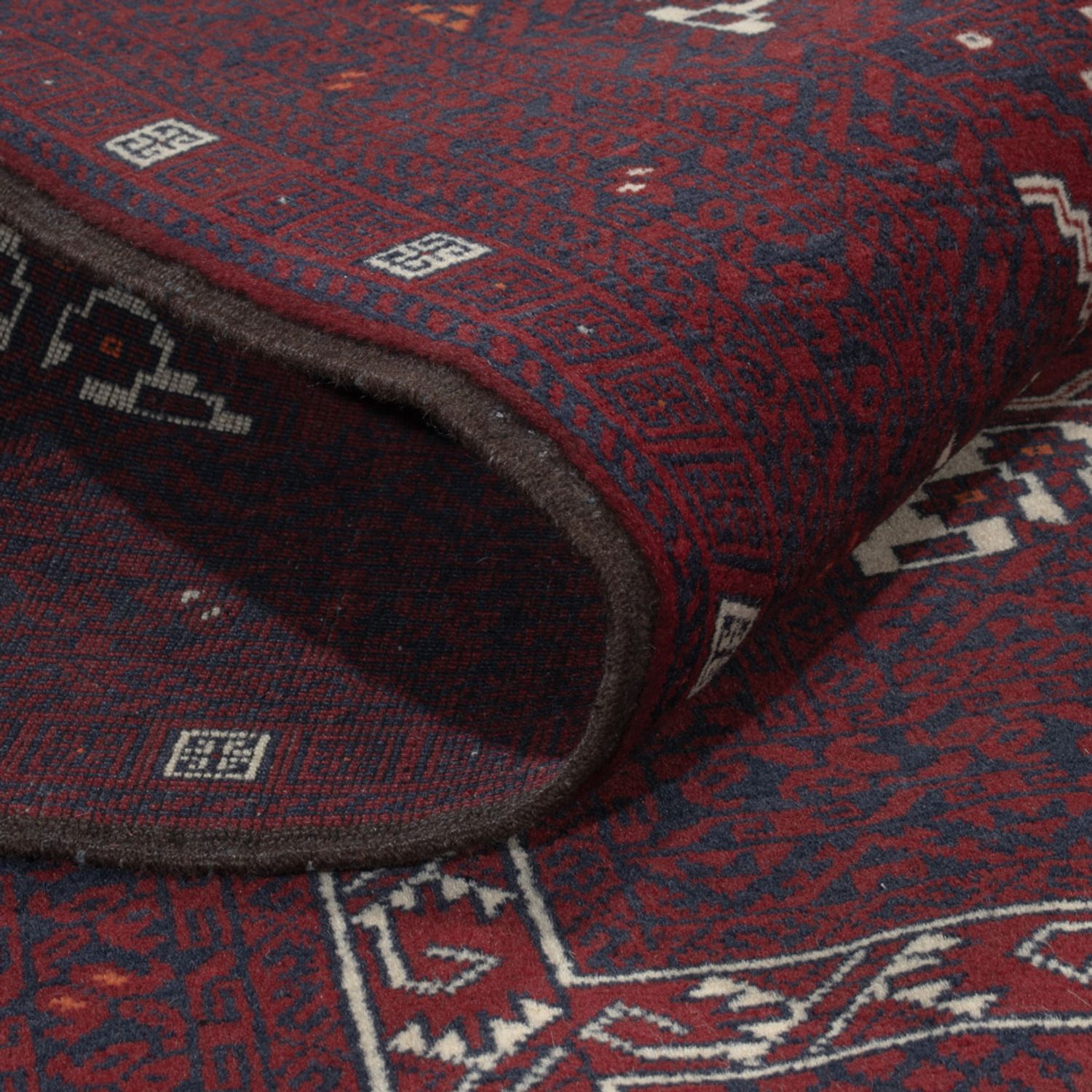 Afghan Rug - 251 x 149 cm - dark red