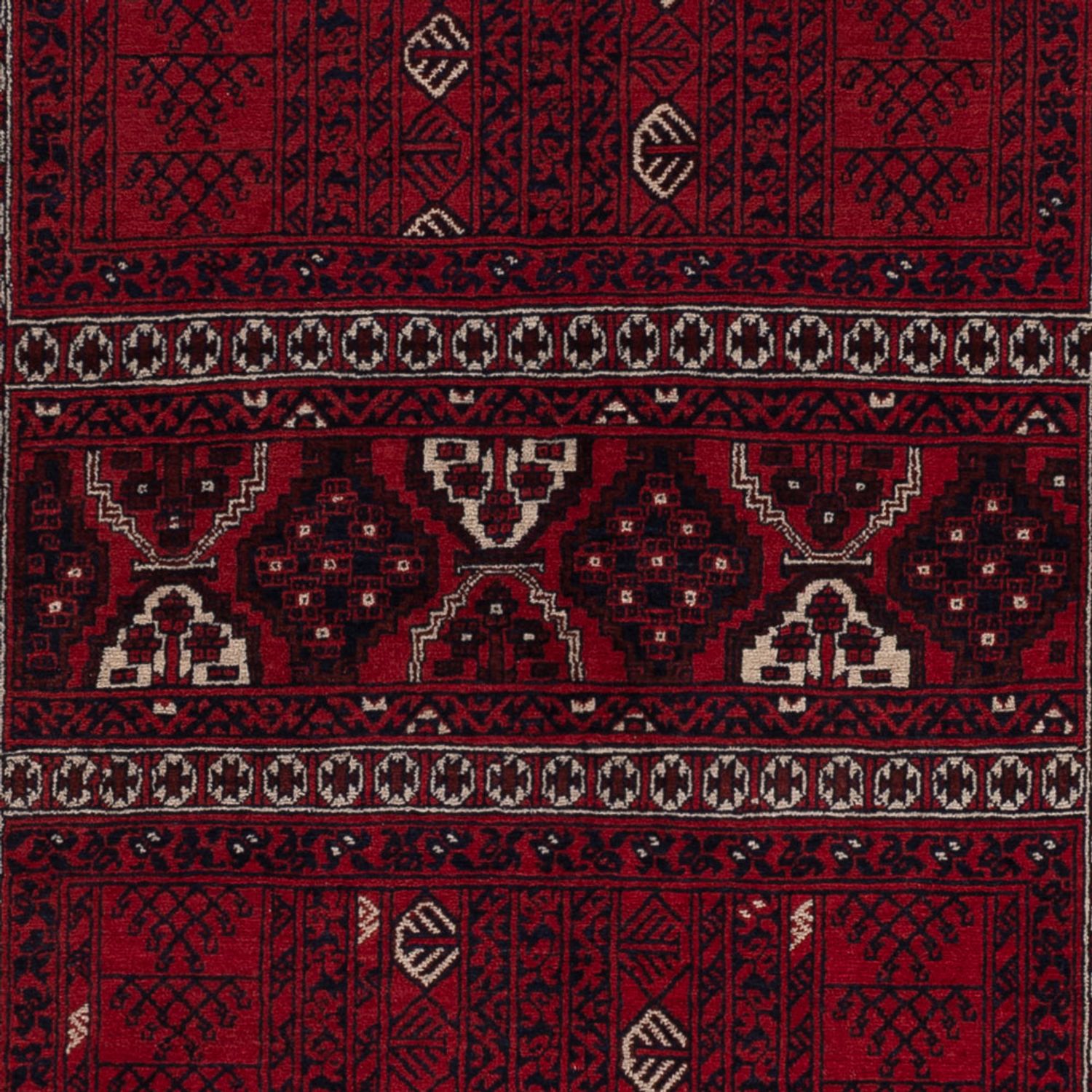 Afghan Rug - 252 x 158 cm - dark red