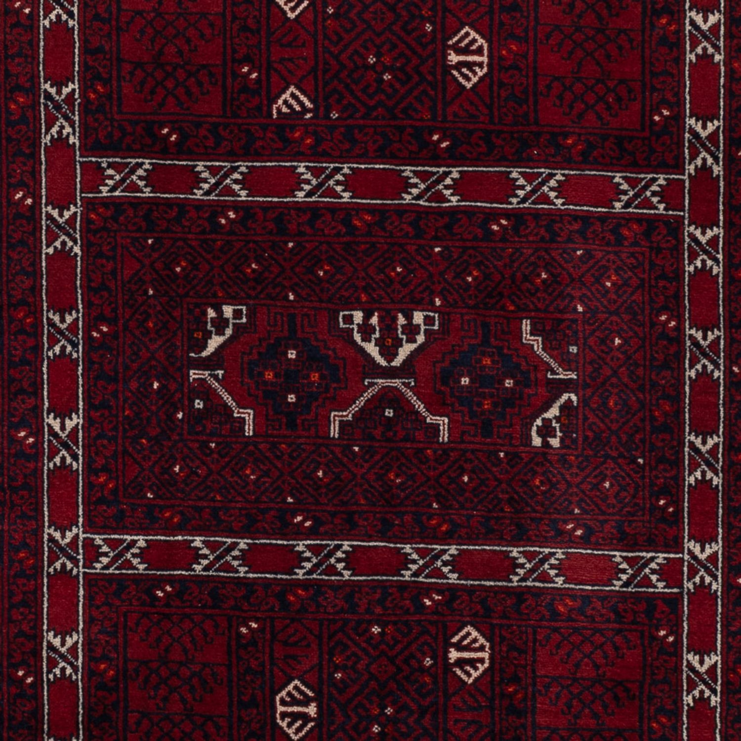 Afghan Rug - 239 x 163 cm - dark red