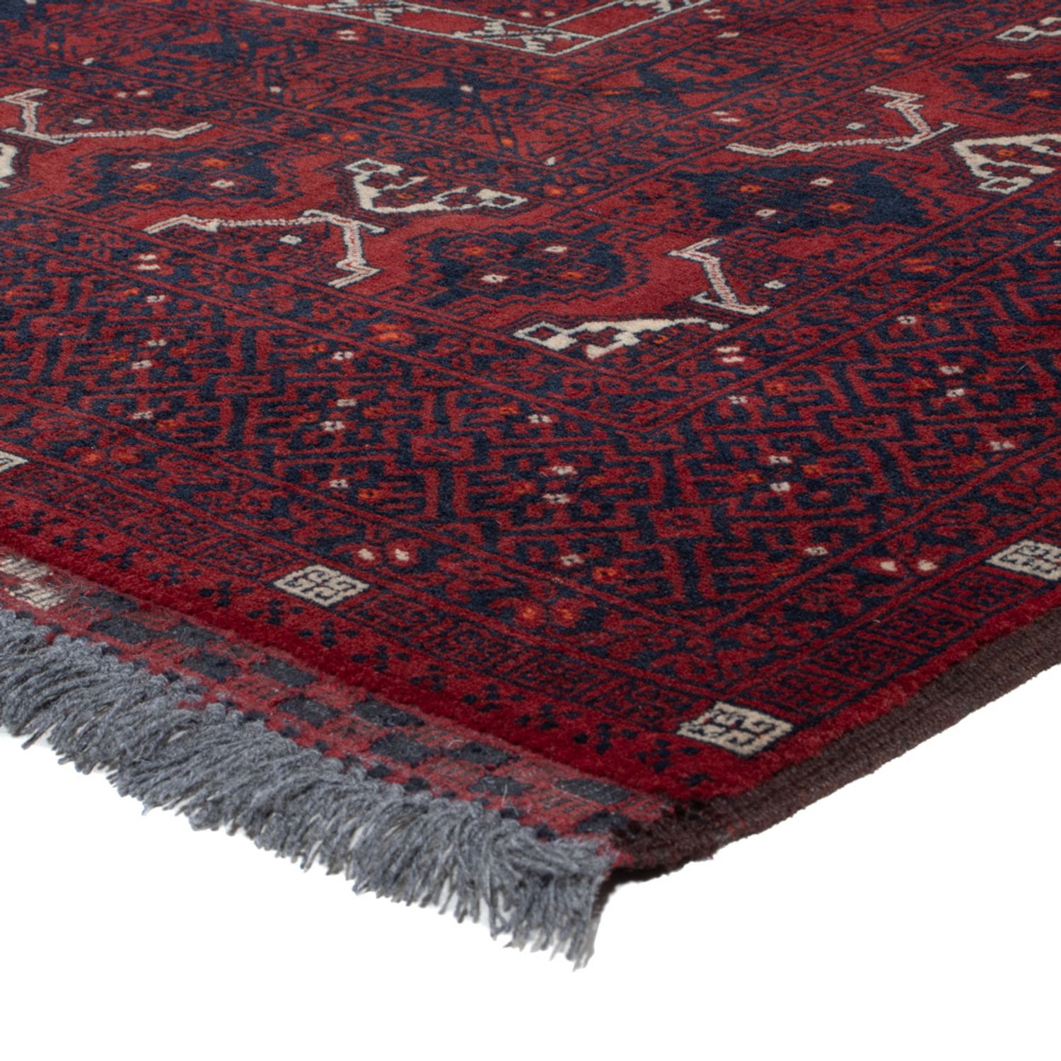 Afghan Rug - 239 x 163 cm - dark red