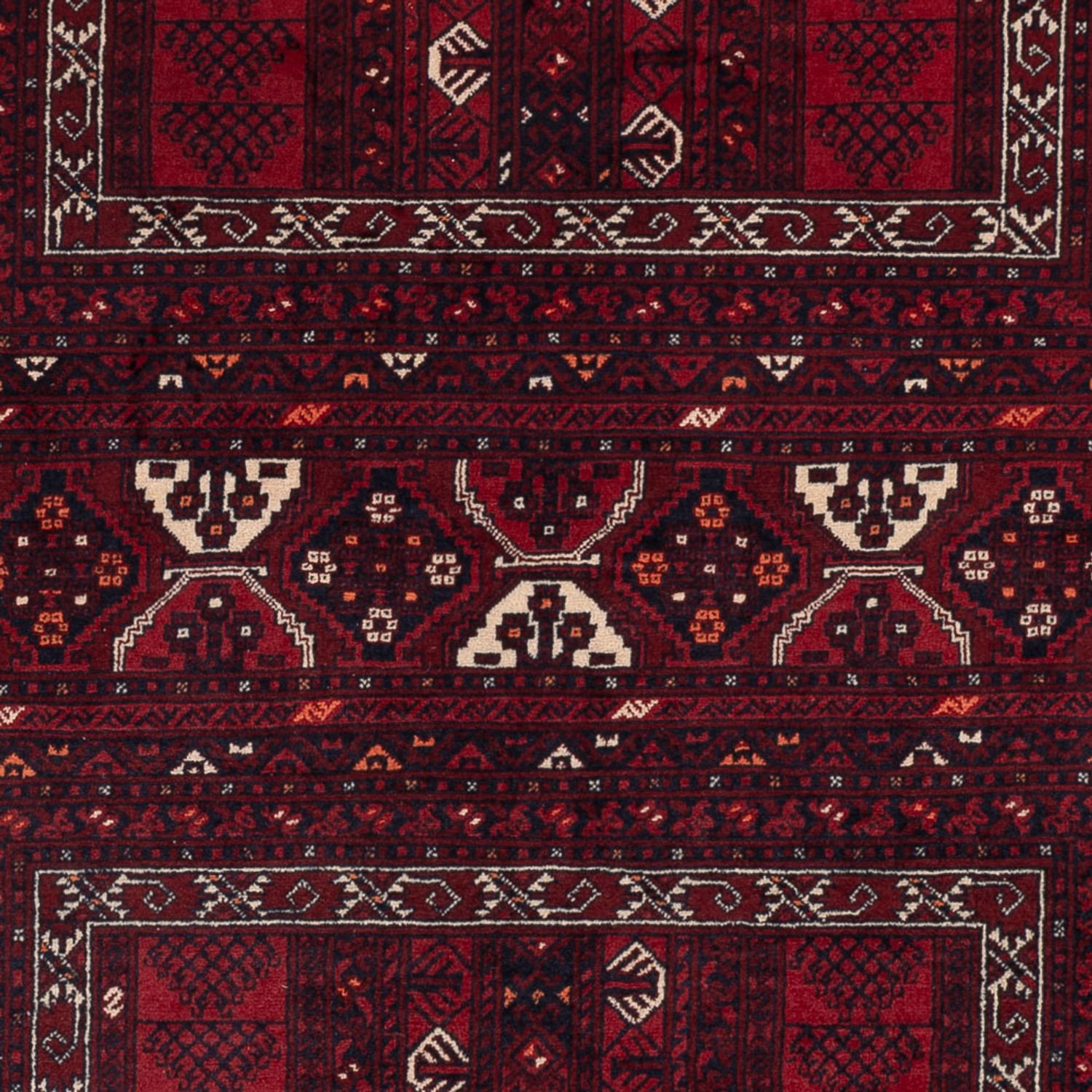 Afghan Rug - 242 x 165 cm - dark red