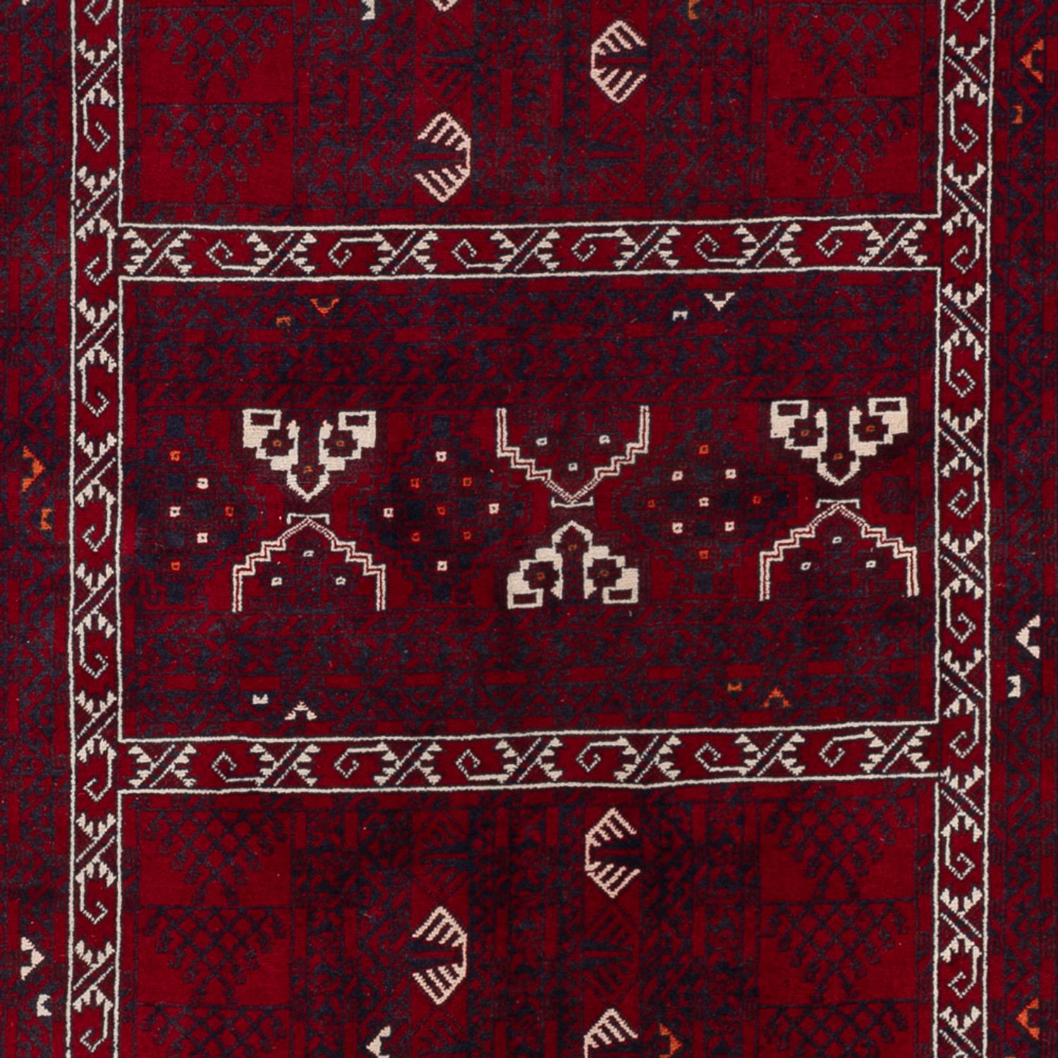 Afghan Rug - 248 x 153 cm - dark red