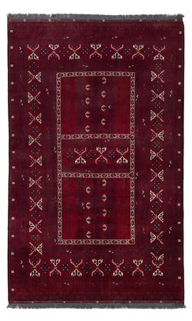 Afghan Rug - 255 x 155 cm - dark red