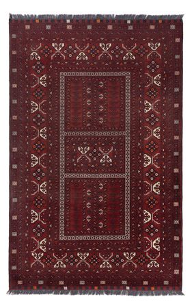 Afghan Rug - 241 x 156 cm - dark red