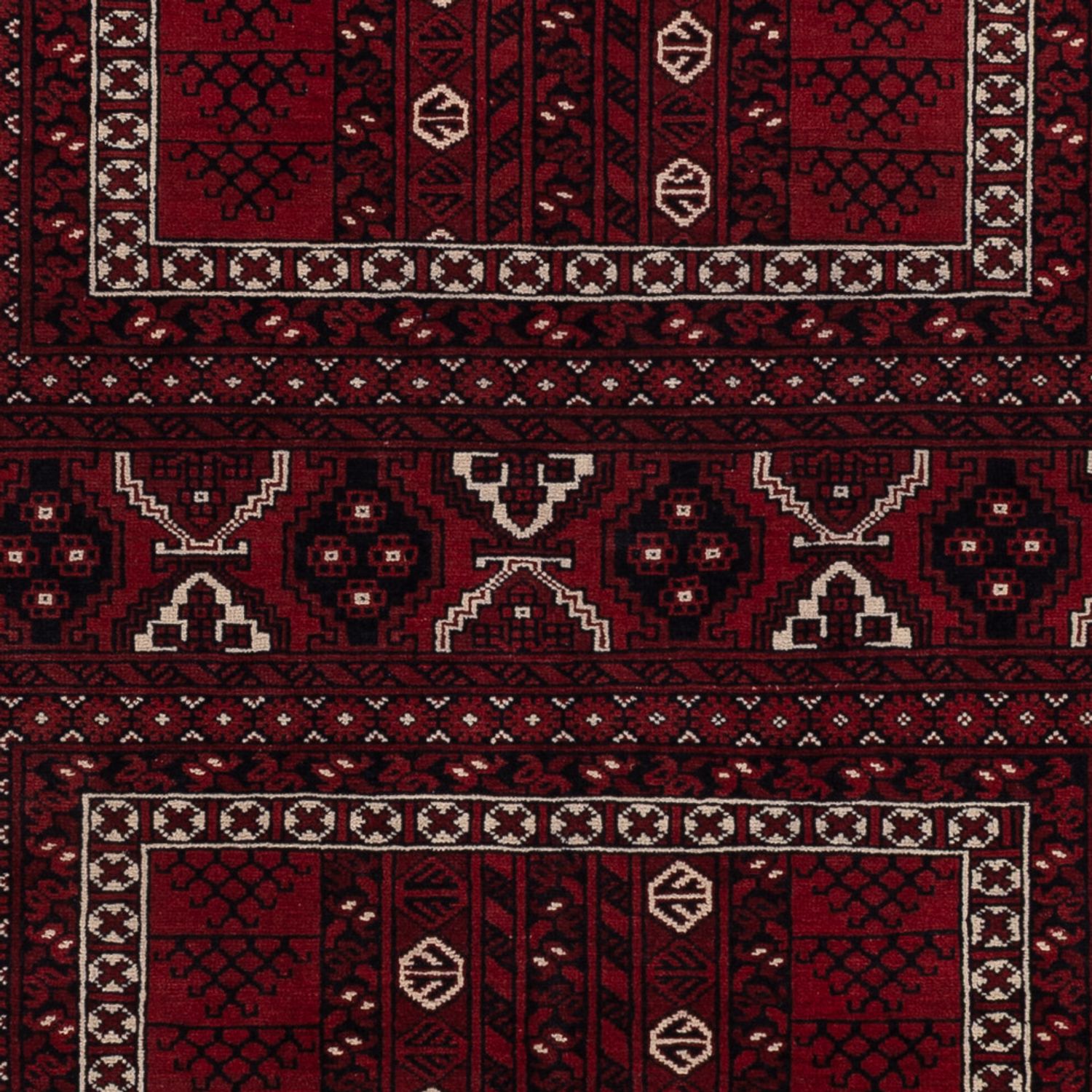 Afghan Rug - 252 x 152 cm - dark red