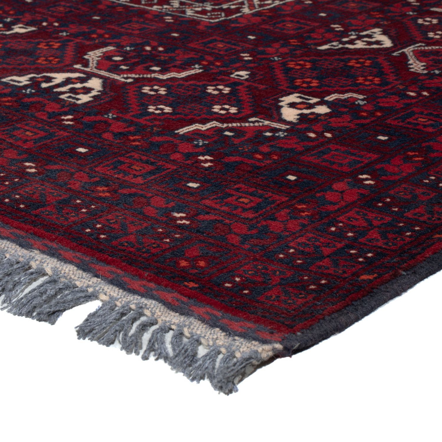 Afghan Rug - 240 x 152 cm - dark red