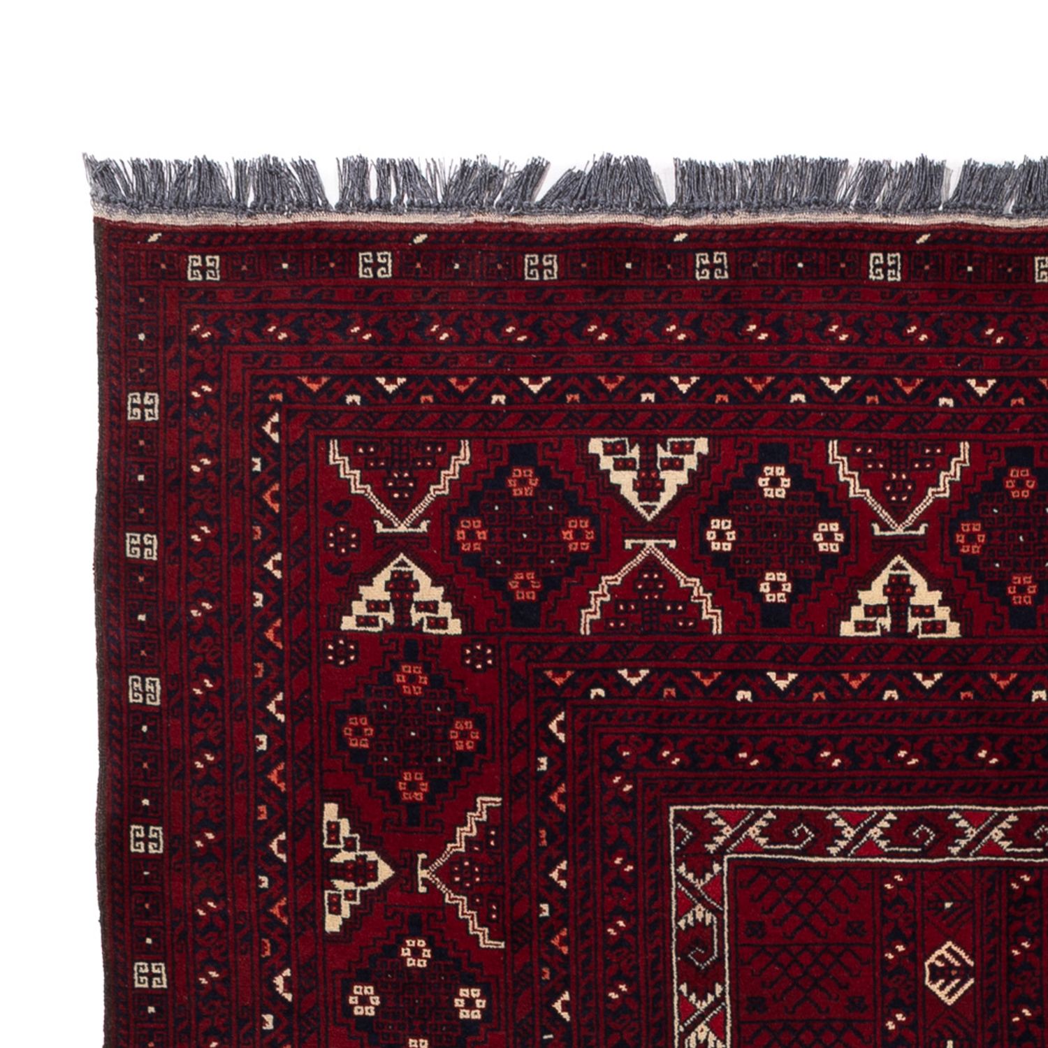 Afghan Rug - 248 x 154 cm - dark red