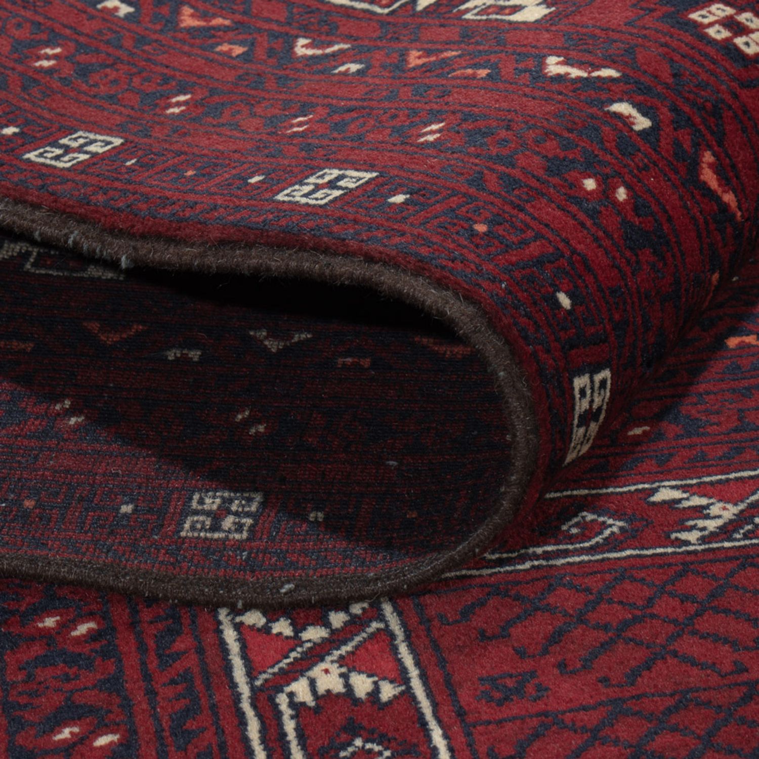Afghan Rug - 248 x 154 cm - dark red