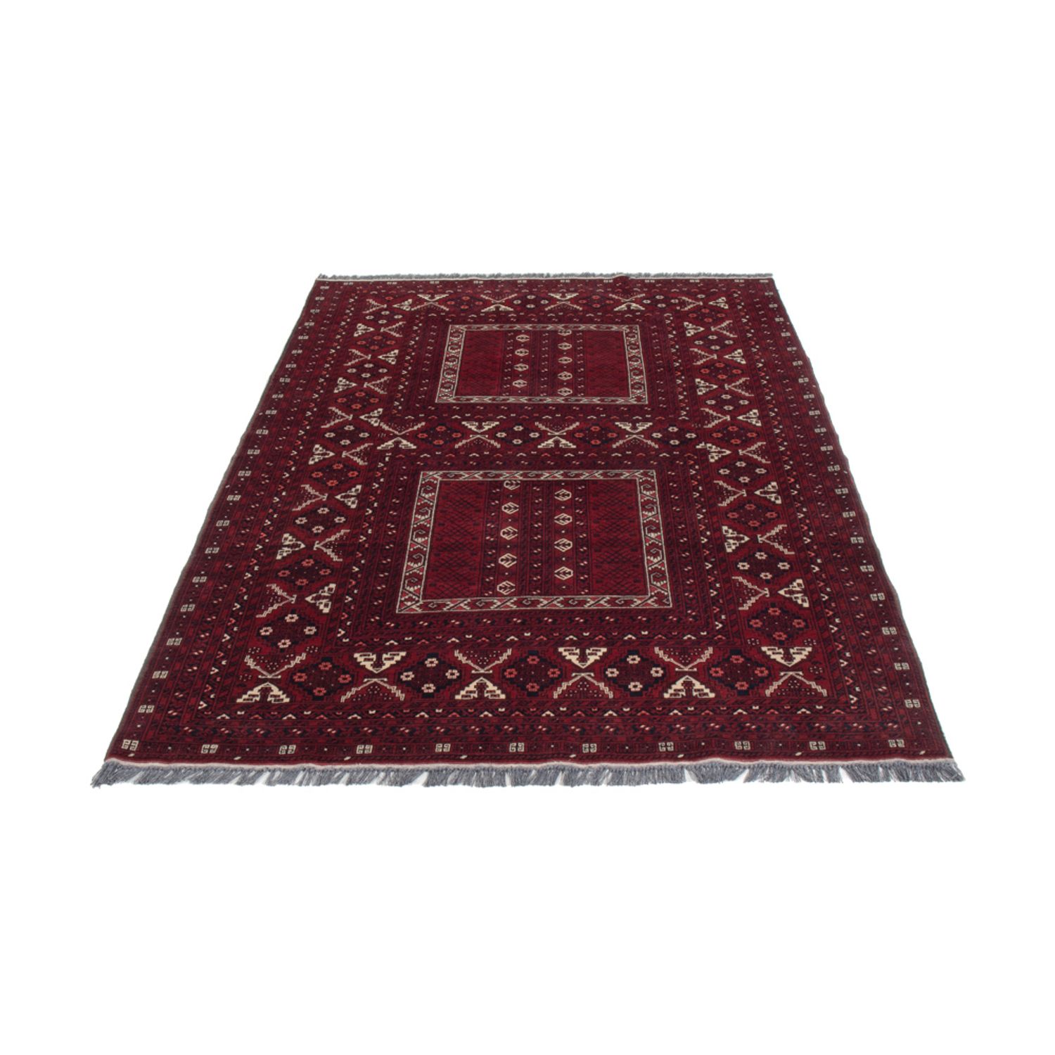 Afghan Rug - 248 x 154 cm - dark red