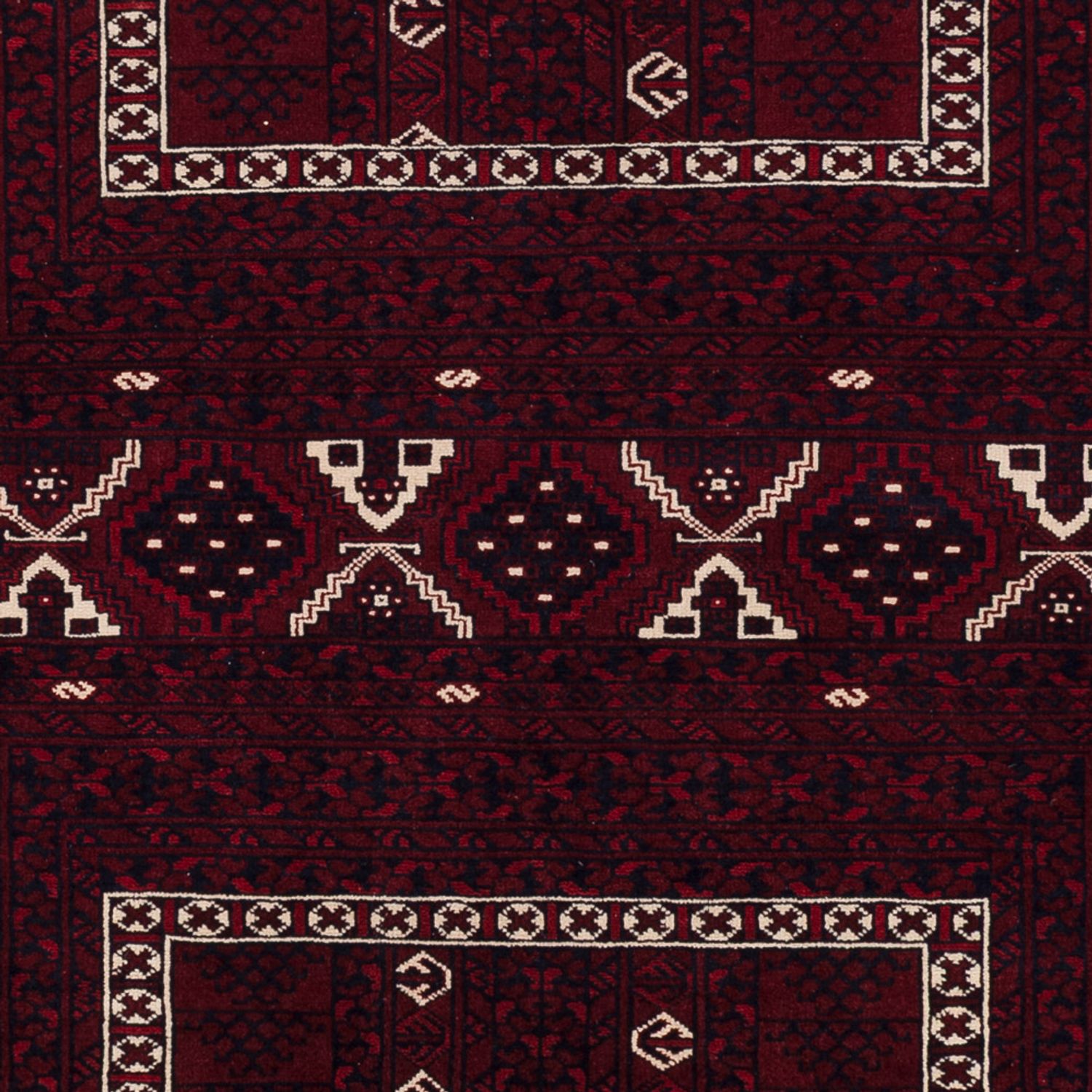 Afghan Rug - 249 x 161 cm - dark red