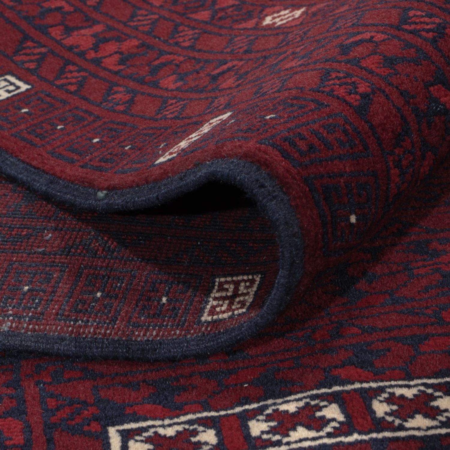 Afghan Rug - 249 x 161 cm - dark red