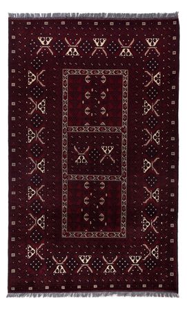 Afghan Rug - 249 x 150 cm - dark red