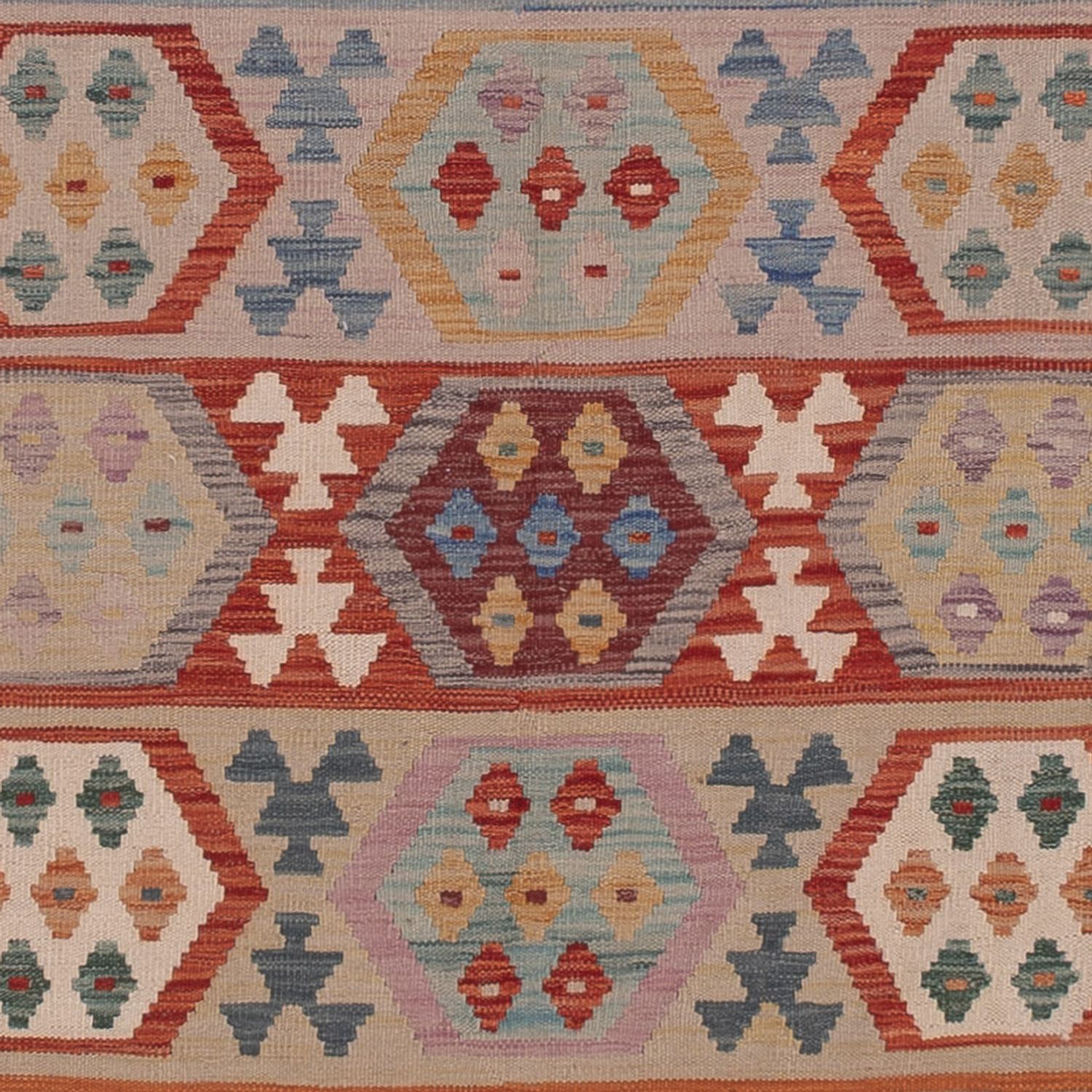 Kelim Rug - Splash - 352 x 254 cm - multicolored