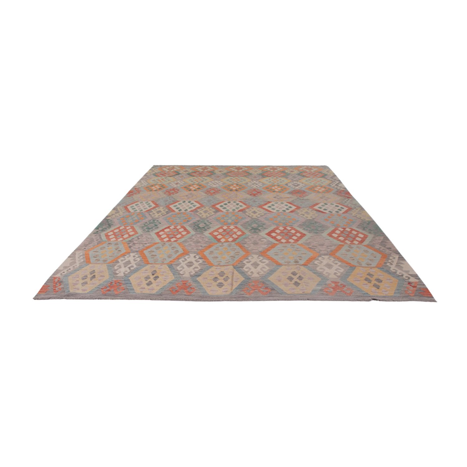 Kelim Rug - Splash - 380 x 281 cm - multicolored