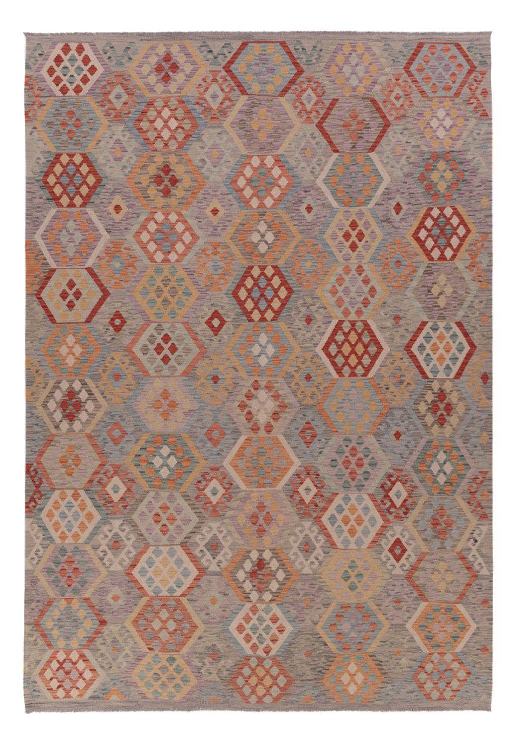 Kelim Rug - Splash - 367 x 256 cm - multicolored