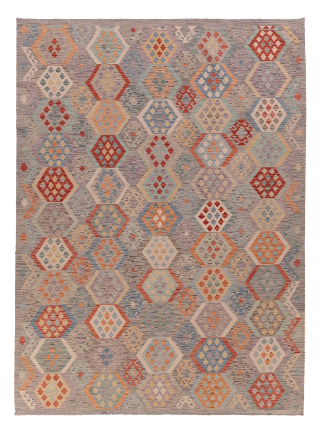 Kelim Rug - Splash - 353 x 262 cm - multicolored