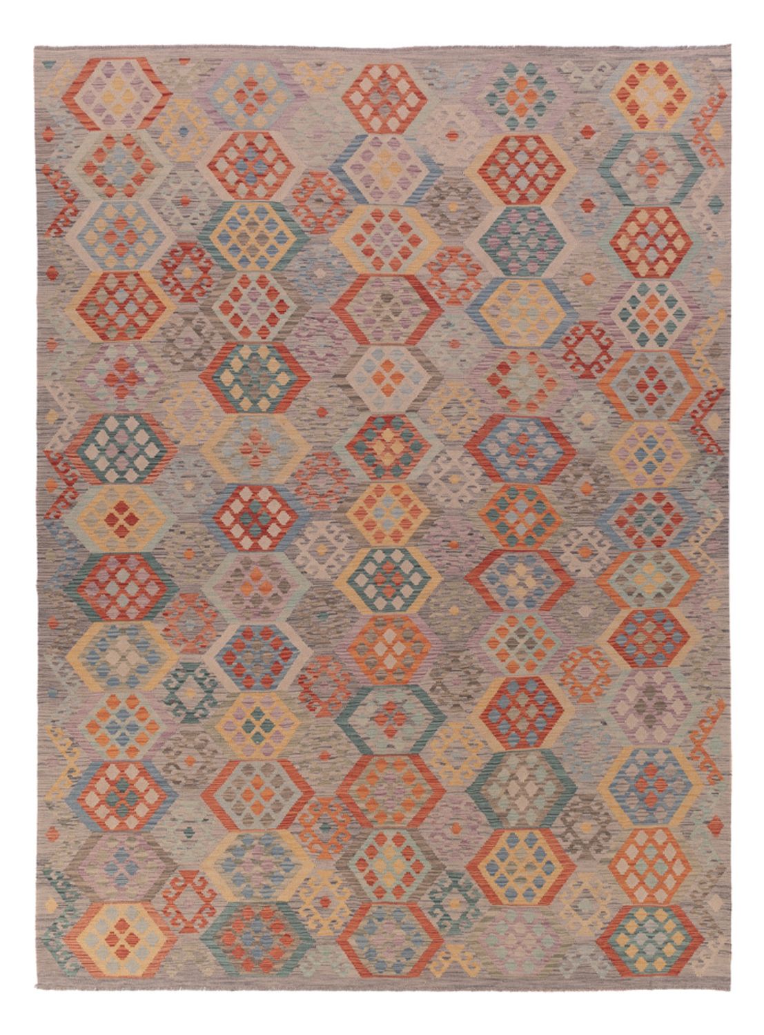 Kelim Rug - Splash - 352 x 255 cm - multicolored